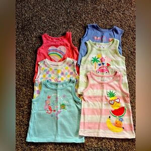 Bundle 💕 Mermaid VW of 6 Sleeveless Girls Shirts 3-6 months and 6-9 months NWOT